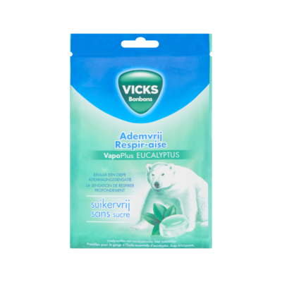 Vicks Bonbons Ademvrij VapoPlus Eucalyptus Suikervrij